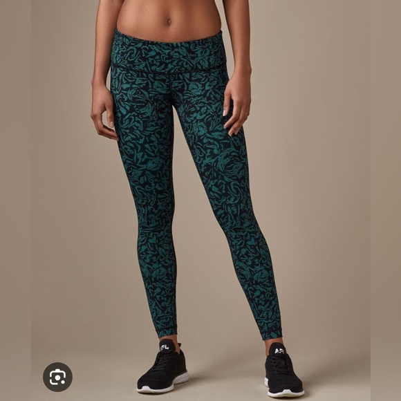 Lululemon Wunder Under Low-Rise Tight (Luxtreme) Green Black size 4 NWT VINTAGE - Picture 1 of 4
